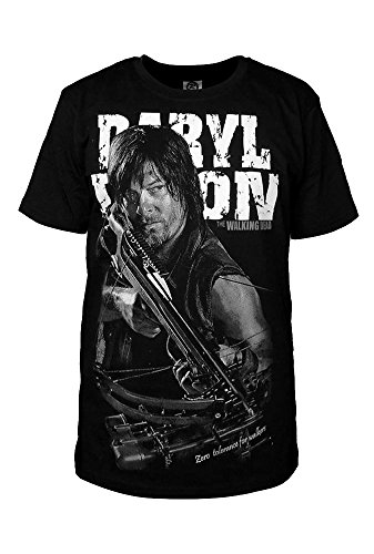 The Walking Dead Daryl Dixon Camiseta Negro Algodón Manga Corta XXL
