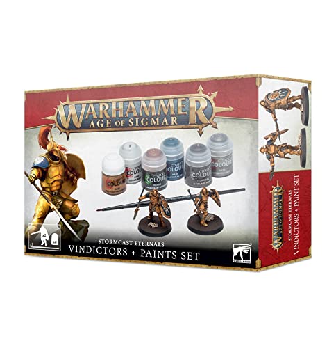 Games Workshop Warhammer Age of Sigmar Stormcast Eternals Vindictors & Paint Set